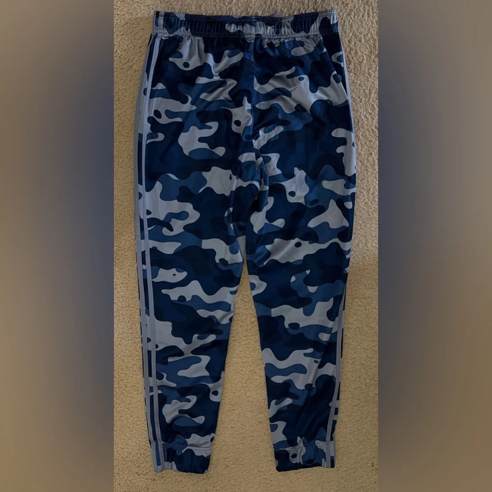 Adidas Mens Blue and Gray Camo Track Pants/Joggers